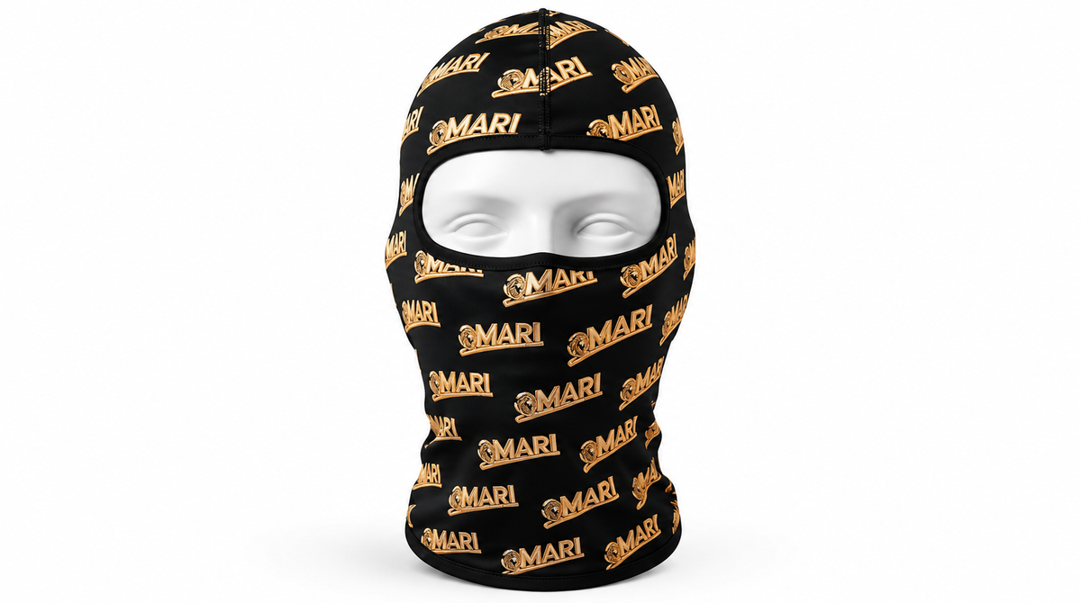 Pre Order OMARI Black & Gold Ski Mask