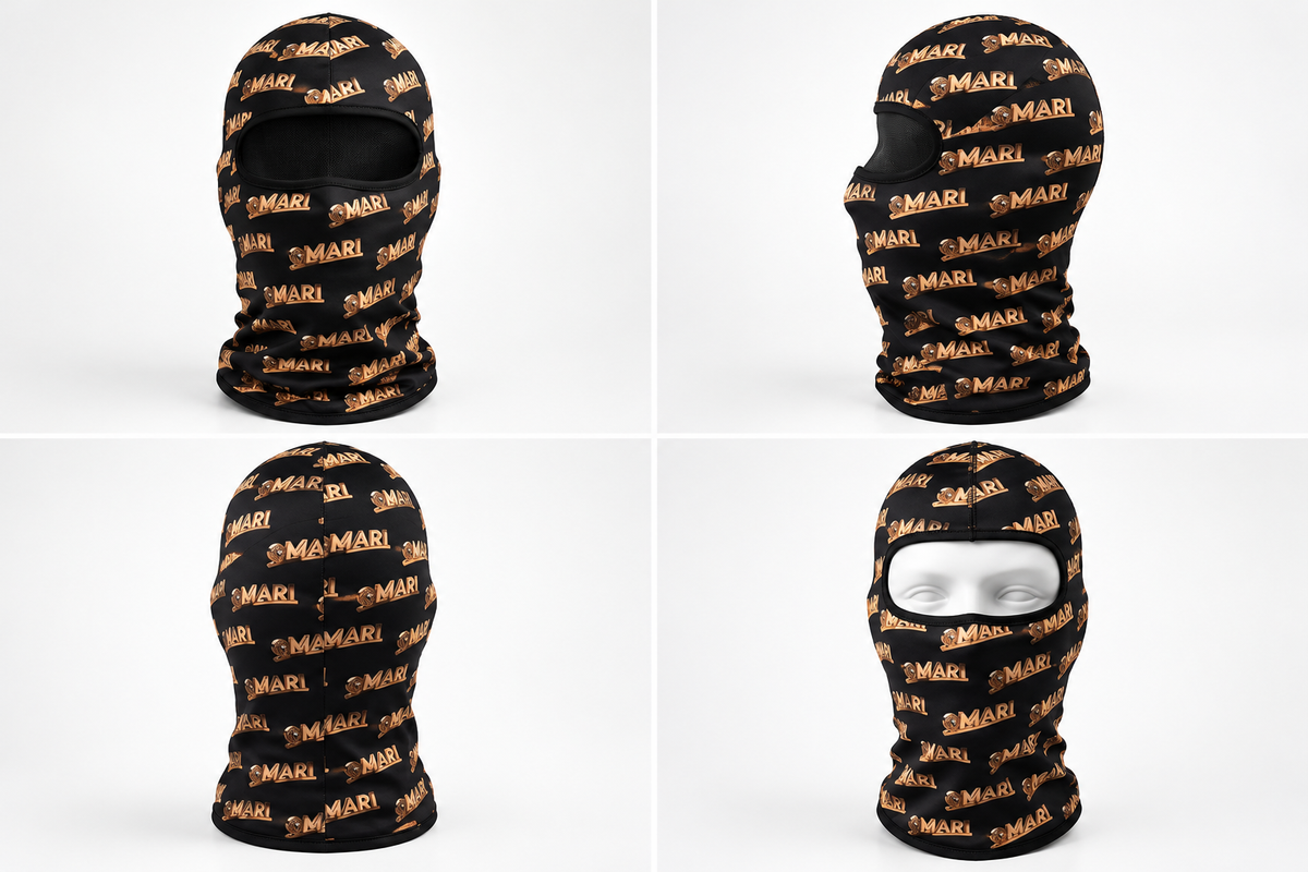 Pre Order OMARI Black & Gold Ski Mask