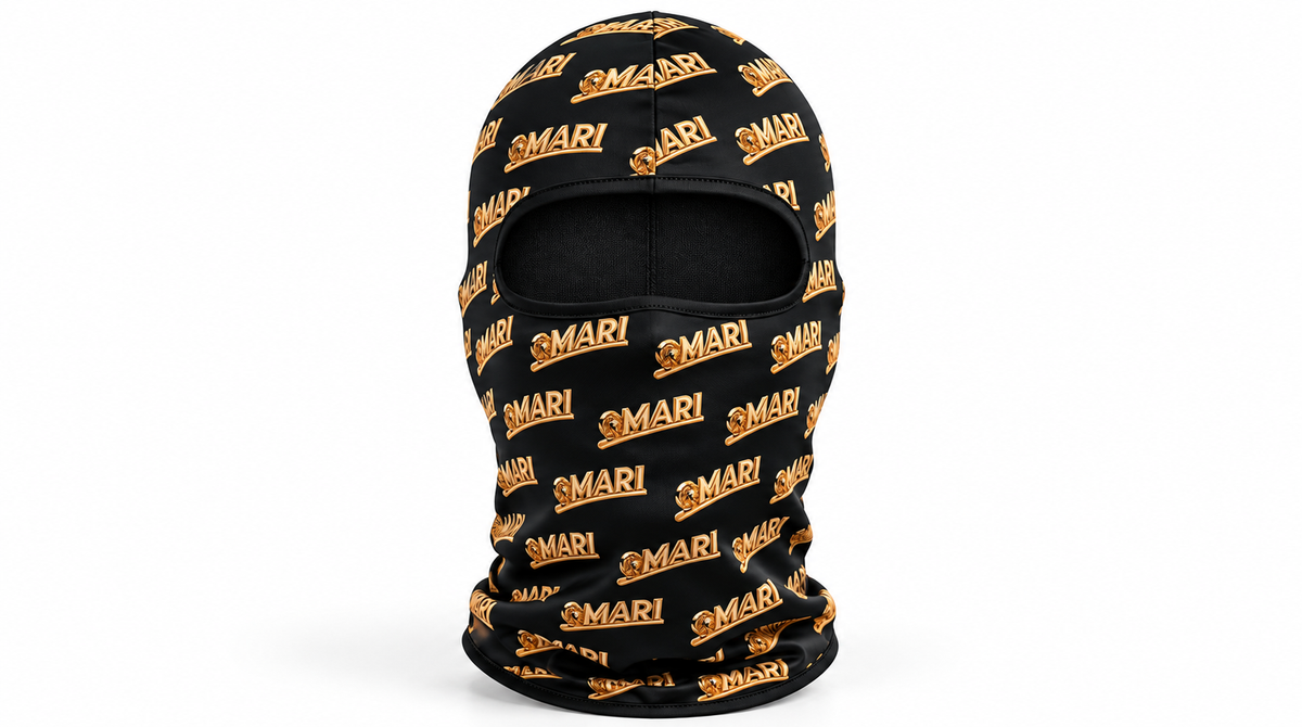 Pre Order OMARI Black & Gold Ski Mask